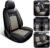 Luxury Seat Cover for Land Rover Defender 2020-2025,Universal & Non-Slip Car Seat Protector Full Set Leather(5-Seat/Black-Beige)