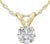 14k White or Yellow Gold 1/3 Ct Diamond Round-Cut Natural Solitaire Pendant Women’s 18″ 14k Gold Chain Necklace