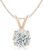 The Diamond Deal .25-1.00 Carat Round Brilliant Solitaire IGI Certifed Lab-Grown Diamond Solitaire Pendant Necklace | 14k Yellow or White or Rose/Pink Gold With 18″ Gold Chain