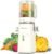 Cold Press Juicer, Updated Masticating Juicer Machines with 5″ Feeding Chute Fit Whole Fruits &Vegetables, 99.6% Juice Purity, Streamlined Parts Easier to Clean/1.5L Capacity/2 Cups Included