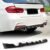 Carbon Fiber Rear Diffuser Fits for BMW 3 Series F30 320i 325i 328i 330i 335i 340i M Sport Sedan 2012-2018 Bumper Cover Lower Lip Spoiler Valance Protector Body Kits Factory Outlet