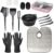 ROOHUA 16 Pieces Hair Dye Coloring Kit- Hair Tinting Bowl, Hair agitator, Dye Brush, Ear Cover, Hairpin, Hair Coloring Cape For Hair Dye Tools