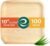 ECO SOUL Compostable 10 Inch Palm Leaf Square Plates (100 Count) Like Bamboo Plates | Biodegradable | Eco-Friendly, Microwave & Oven Safe