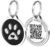 Premium QR Code Pet ID Tags – Dog Tags and Cat Tags, Connect to Online Pet Profile, Receive Instant Scanned Tag Location Email Alert(Black Paw)