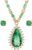 Stauer – Women’s Emerald Green Helenite Teardrop Necklace and Stud Earrings