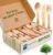 100% Compostable Cutlery Set – 300 Pieces Wooden Compostable Utensils [120 Forks, 90 Knives, 90 Spoons] – Disposable Wooden Cutlery, Eco Friendly Forks And Spoons Disposable Cutlery Set Party Utensils