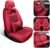 Luxury Seat Cover for Ford Explorer 2001-2025,with 2*Headrests and 2*Lumbar Pillows,Universal & Non-Slip Car Seat Protector Full Set Leather,Automotive Seat Cover(5-Seat/Red)