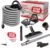 ULTRA CLEAN Deluxe Bare Floor and Carpet Hose and Accessories Central Vacuum Hardwood and Rug Combo Kit (Black, 30 ft)