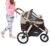 HPZ Pet Rover Run Performance Jogging Sports Stroller with Comfort Rubber Wheels/Zipper-Less Entry/1-Hand Quick Fold/Aluminum Frame for Small/Medium Dogs, Cats and Pets (Taupe)