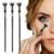 Folding Angle Scalloped Lash Brush, 2024 New Mascara Angled Fan Shaped Eyelash Brush, Premium Eyelash Eyebrow Eye Shadow Brush Makeup Brush Eye Lashes Makeup Tools (3 Pcs)