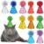 KALIONE 10 Packs Cat Birthday Hat, Dog Party Hats, Multi-color Cat Hats, Mini Party Hats, Cute Puppy Hat with Pompons, Adjustable Headbands Birthday Hats for Kittens Rabbits Dogs Small Animals Friends