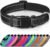 Joytale Reflective Dog Collar,Soft Neoprene Padded Breathable Nylon Pet Collar Adjustable for Medium Dogs,Black,M