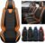 DHAEY Car Seat Covers Fit for Chevrolet Colorado 2015-2023,Leather Seat Covers Front Seats,Modern High-End Car Seat Cover Set,Upgrade Your Interior Style(Front Seats/Black Orange)