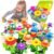 Scientoy Flower Garden Building Toys, Girl Toys Build a Garden, 130 PCS Flower Pretend Gardening Gift for Kids, Floral Arrangement Playset for Age 3-7 Year Old Child Educational Activity